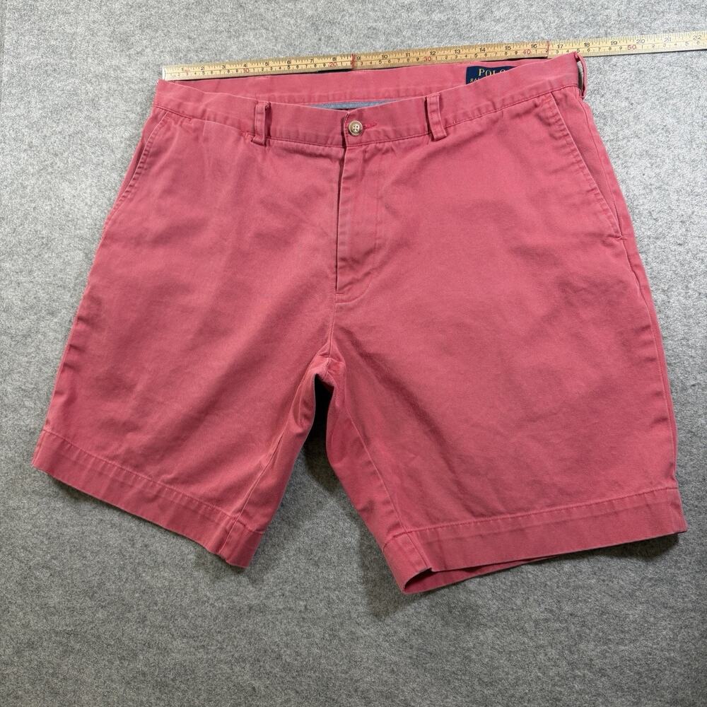 Polo Ralph Lauren Chino Shorts Men 36 Salmon Classic Fit 9 Inseam Preppy Coastal - Picture 6 of 9